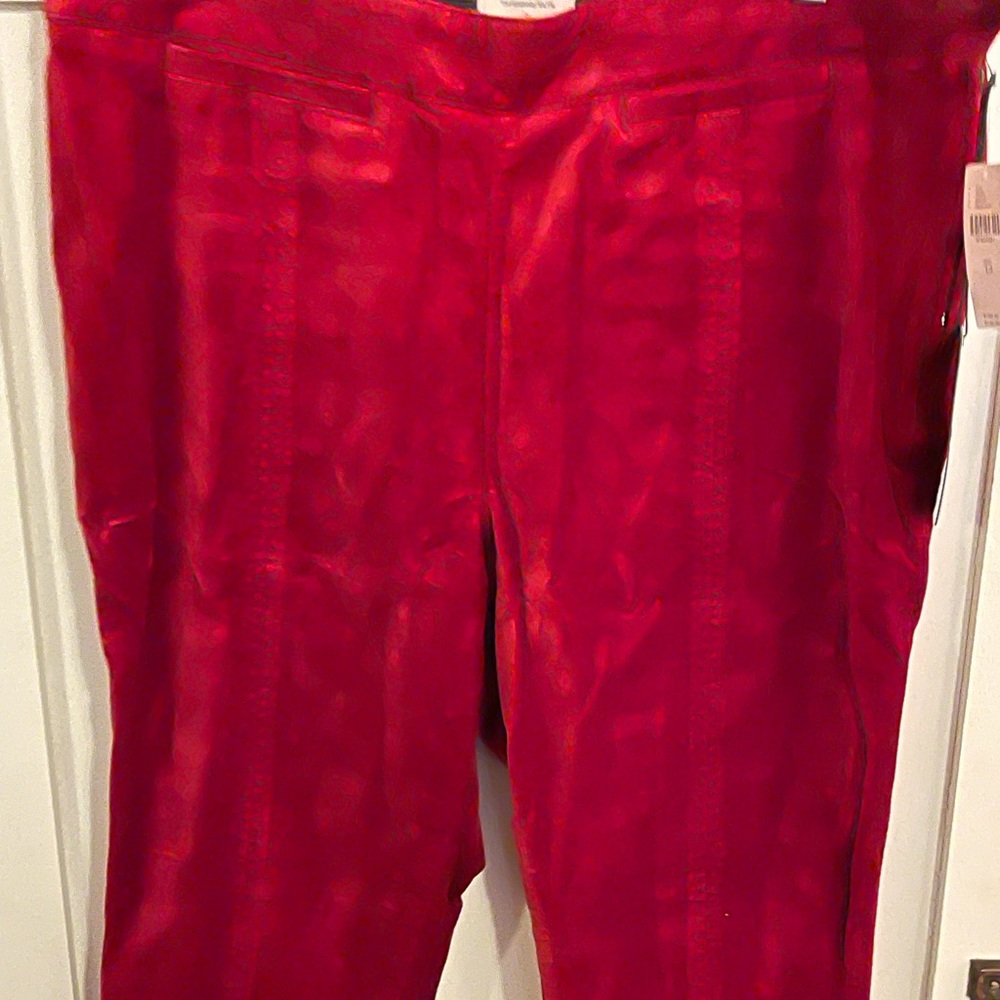 Garnet velvet Anthropologie Essential Slim ankle pants